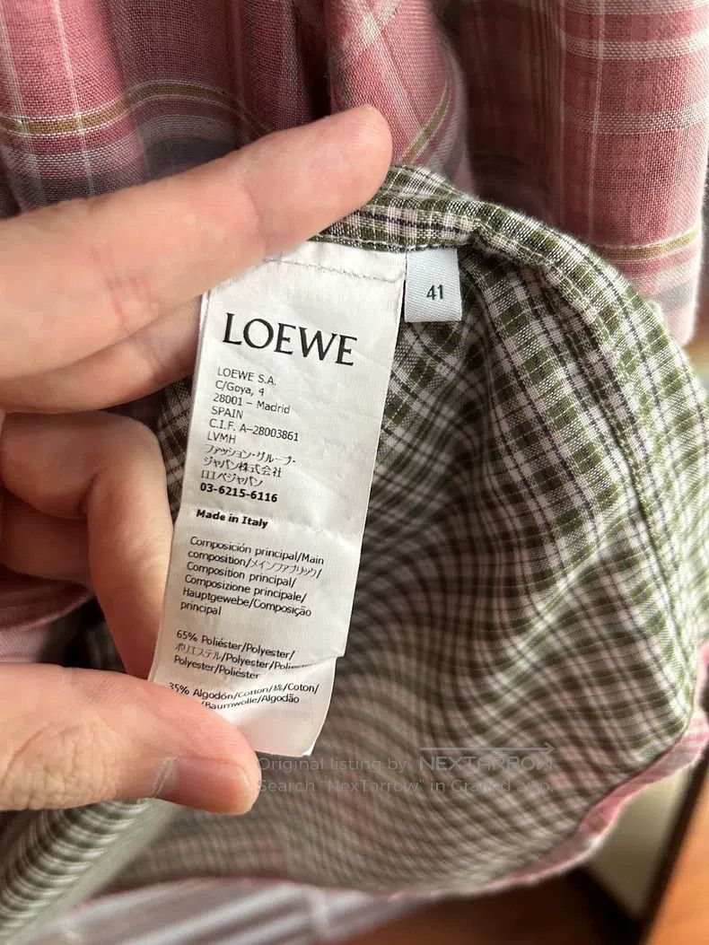 Loewe Loewe size 41 Pink checkered shirt Size US M / EU 48-50 / 2 - 5 Thumbnail