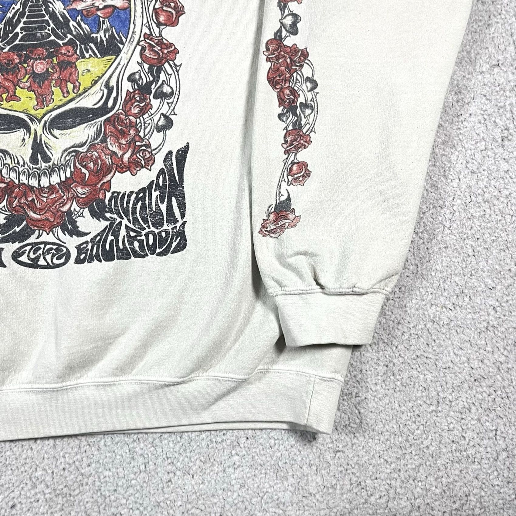 Logo 7 Grateful Dead Sweatshirt Mens M Graphic Print Oversized Logo Beiges Cotton Fleece Crew Neck Long Sleeve Size US M / EU 48-50 / 2 - 7 Thumbnail