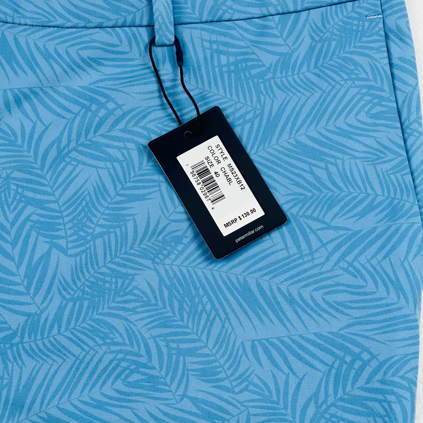 Peter Millar Peter Millar Crown Craft Mens 40 Blue Surge Palm Golf Shorts Size US 40 / EU 56 - 5 Thumbnail