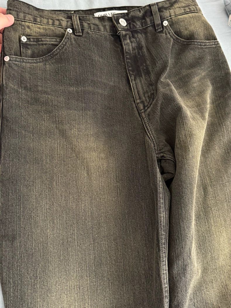 Our Legacy Our Legacy size31 Wash bamboo crease wide leg jeans Size US 31 - 5 Thumbnail