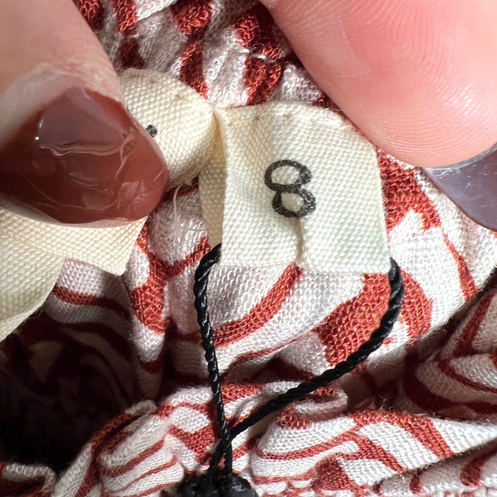 Vintage VRG GRL Womens Dress Mini Party/Cocktail Sleeveless Strapless Red Short 8 Cotton/Linen Blend Chevron Size M / US 6-8 / IT 42-44 - 4 Thumbnail