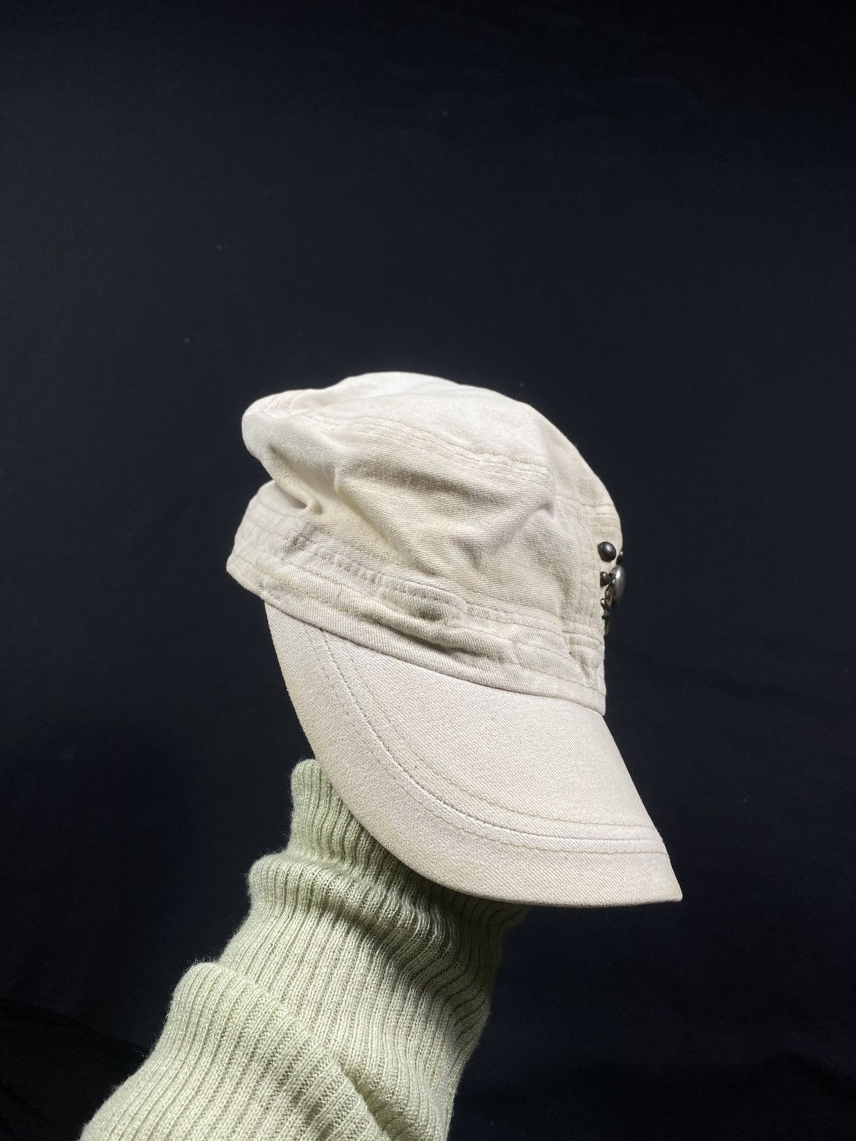 14th Addiction × Japanese Brand × KMRii Gothic Studdet Crazy Cadet Hats Distressed Size ONE SIZE - 5 Thumbnail