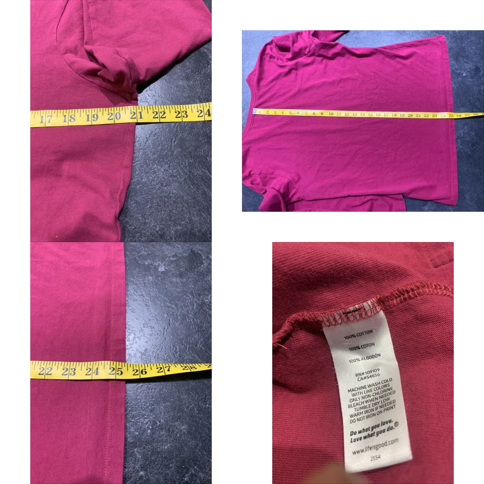Life is Good VINTAGE Life is Good Pink Fall Leaves Long Sleeve V-Neck Womens Large L T Shirt Size L / US 10 / IT 46 - 8 Thumbnail