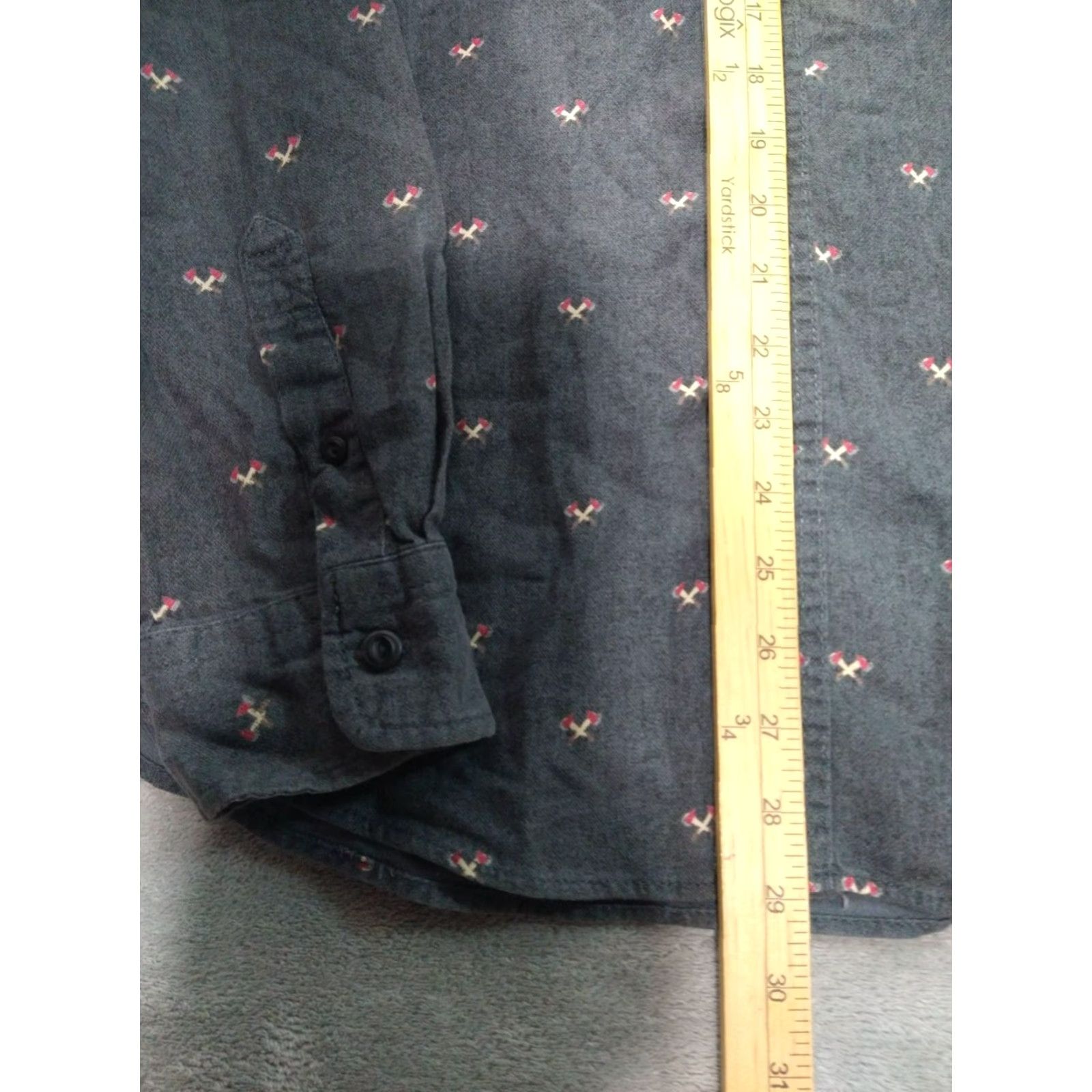 American Eagle Outfitters VINTAGE American Eagle Outfitters Shirt Mens Medium Gray Flannel Button-Down Long Sleeve Cotton Size US M / EU 48-50 / 2 - 4 Thumbnail