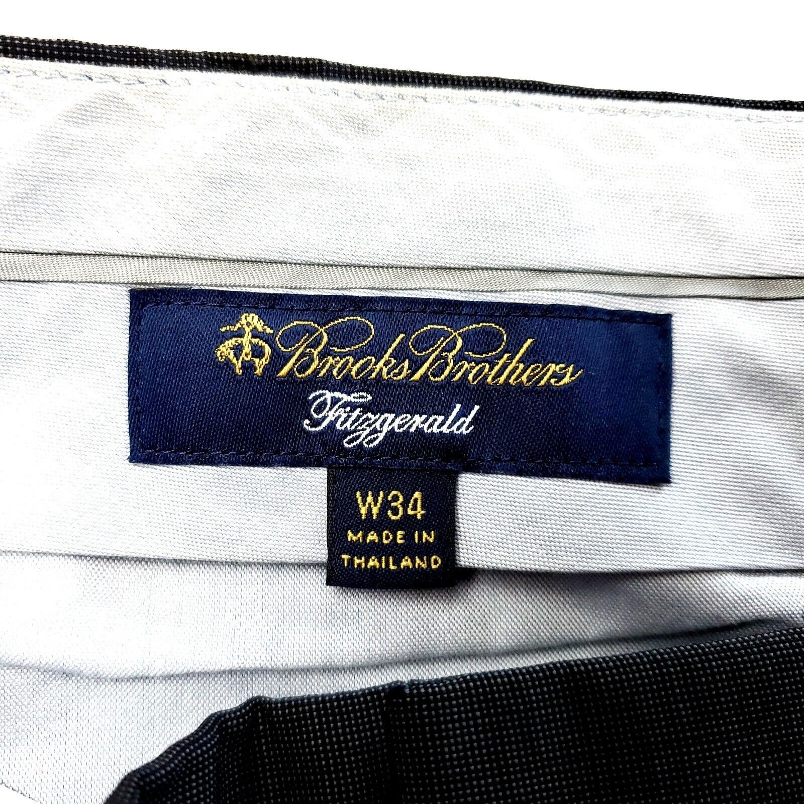 Brooks Brothers Brooks Brothers Fitzgerald Wool Mohair Dress Pants 34/29 Gra Size 34R - 3 Thumbnail