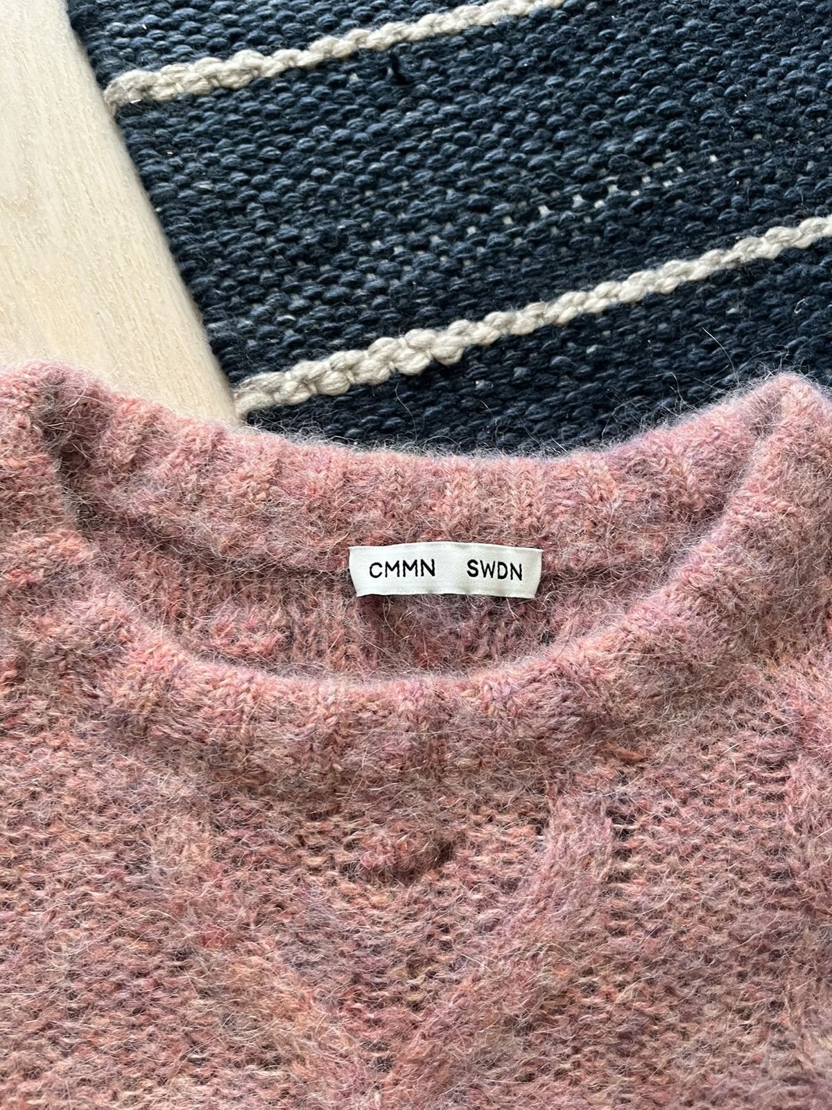 CMMN SWDN Cmmn Swdn Cropped Mohair Cableknit Sweater Size US M / EU 48-50 / 2 - 3 Thumbnail
