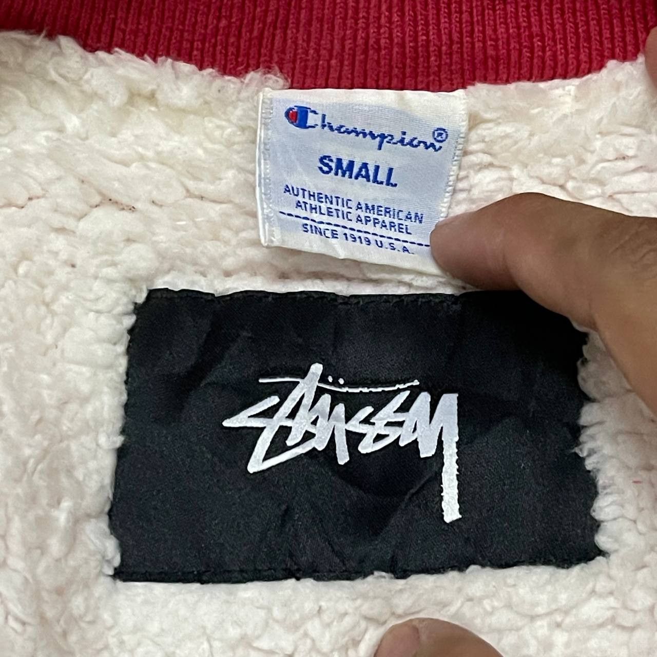 Stussy Stussy x Champion Spell Out Bomber / Varsity Jacket Size US S / EU 44-46 / 1 - 8 Thumbnail