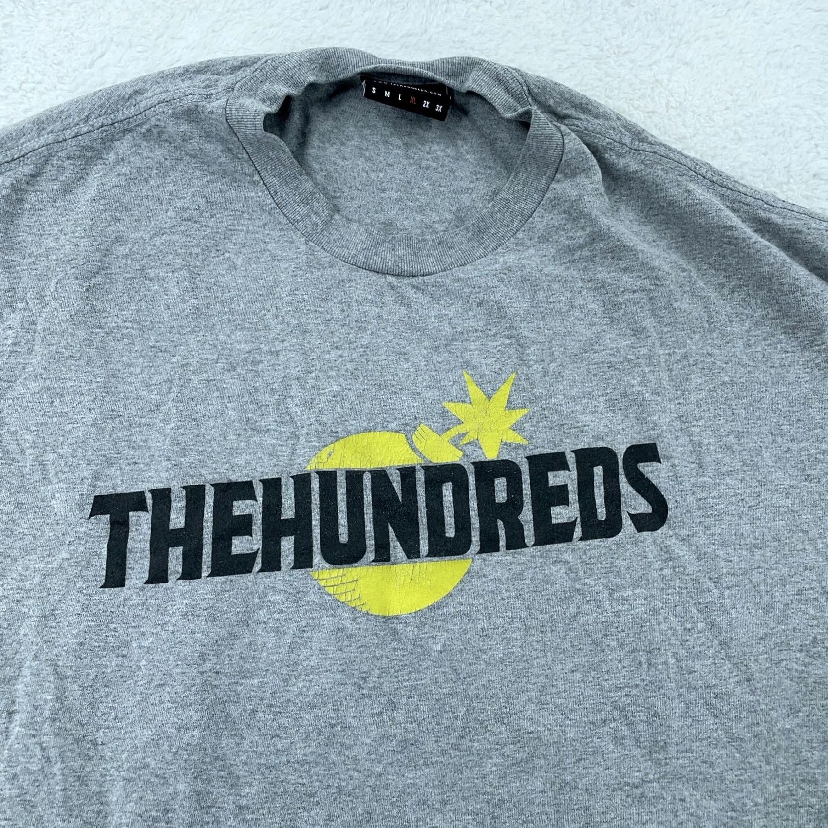 The Hundreds The Hundreds T Shirt Men XL Gray Adam Bomb Spellout Logo Streetwear Short Sleeve Size US XL / EU 56 / 4 - 2 Thumbnail