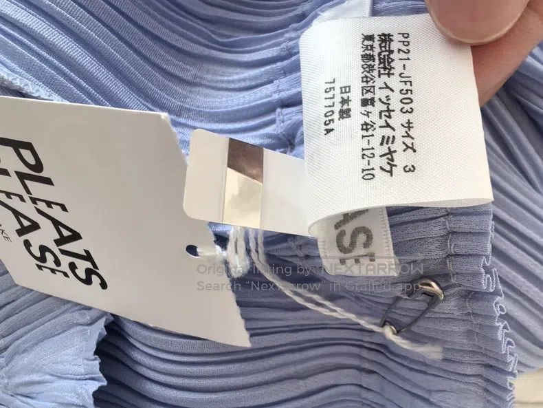 Issey Miyake Issey Miyake size:3 Light Blue Pleated Irregular Trousers Size 31" - 4 Thumbnail
