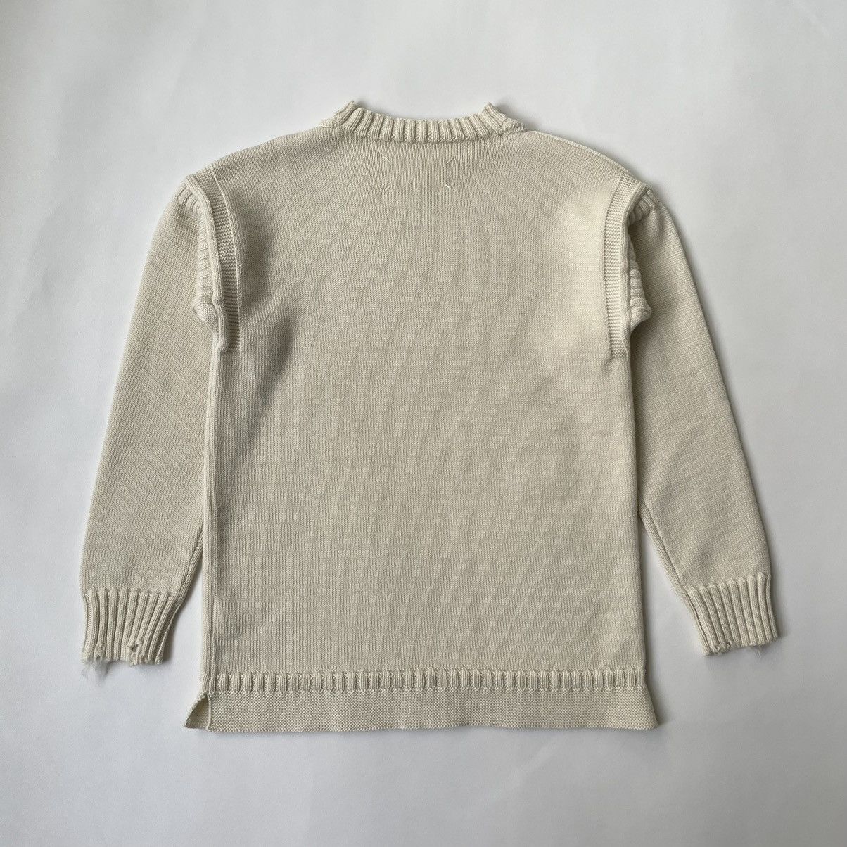 Maison Margiela S/S 22 ‘Destroyed’ Wool Fisherman Sweater Size M / US 6-8 / IT 42-44 - 12 Thumbnail
