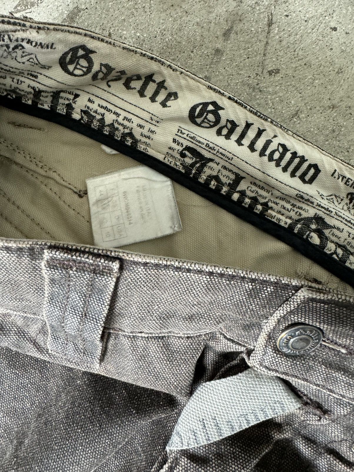 John Galliano JOHN GALLIANO NEWSPAPER MEASURING TAPE JEANS PANTS 
