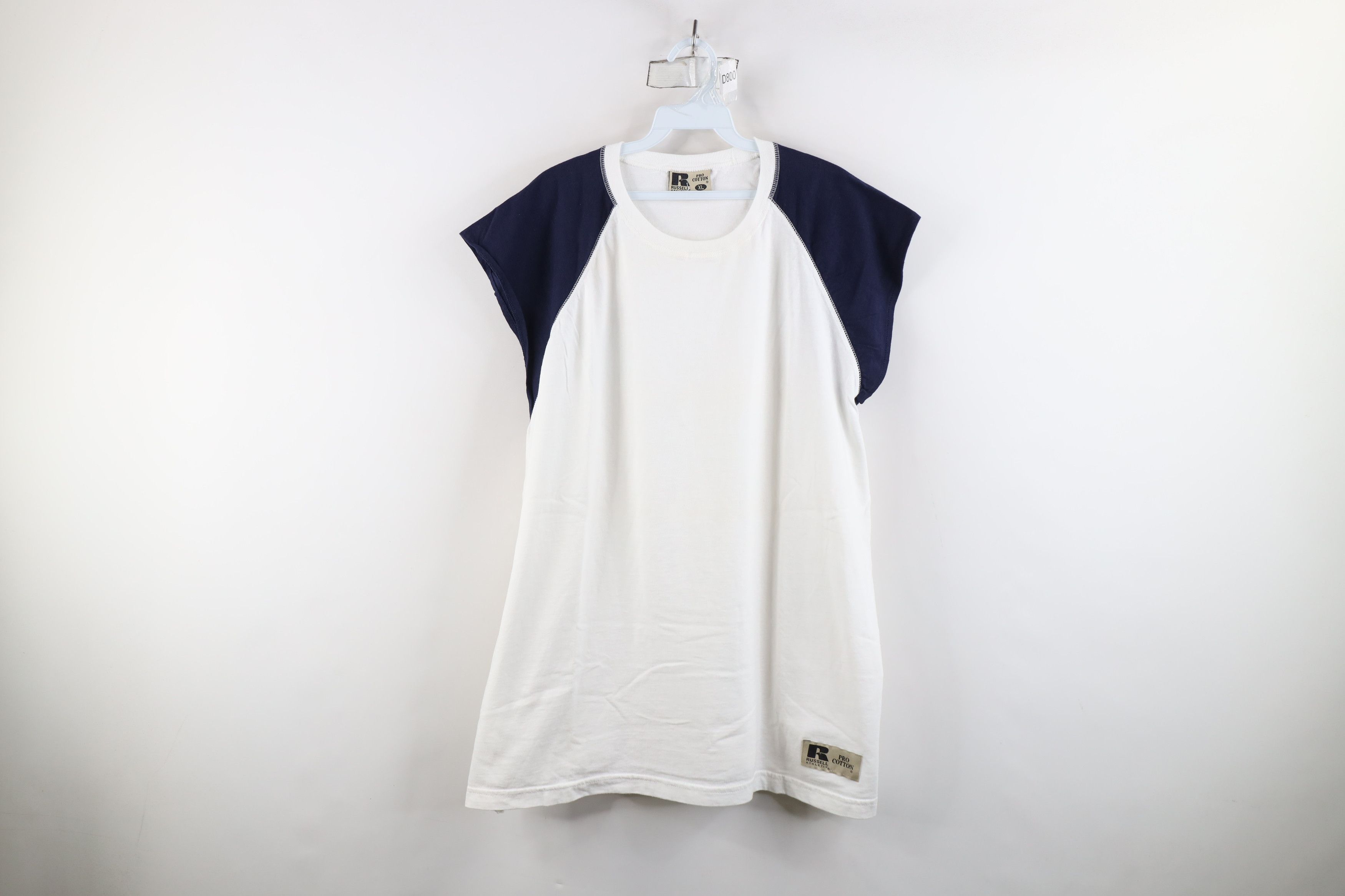 Russell Athletic × Vintage Vintage 90s Russell Athletic Sleeveless Raglan T-Shirt Size US XL / EU 56 / 4 - 1 Thumbnail