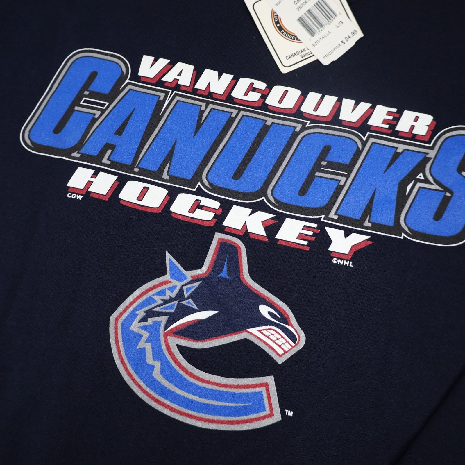 NHL × Vintage VTG NWT Starter Vancouver Canucks Hockey Graphic Sweatshirt Size US L / EU 52-54 / 3 - 5 Thumbnail