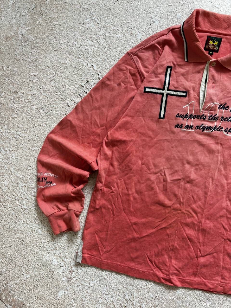 Japanese Brand × Vintage Polo Ralph Lauren style distressed rugby sweatshirt Size US XL / EU 56 / 4 - 3 Thumbnail