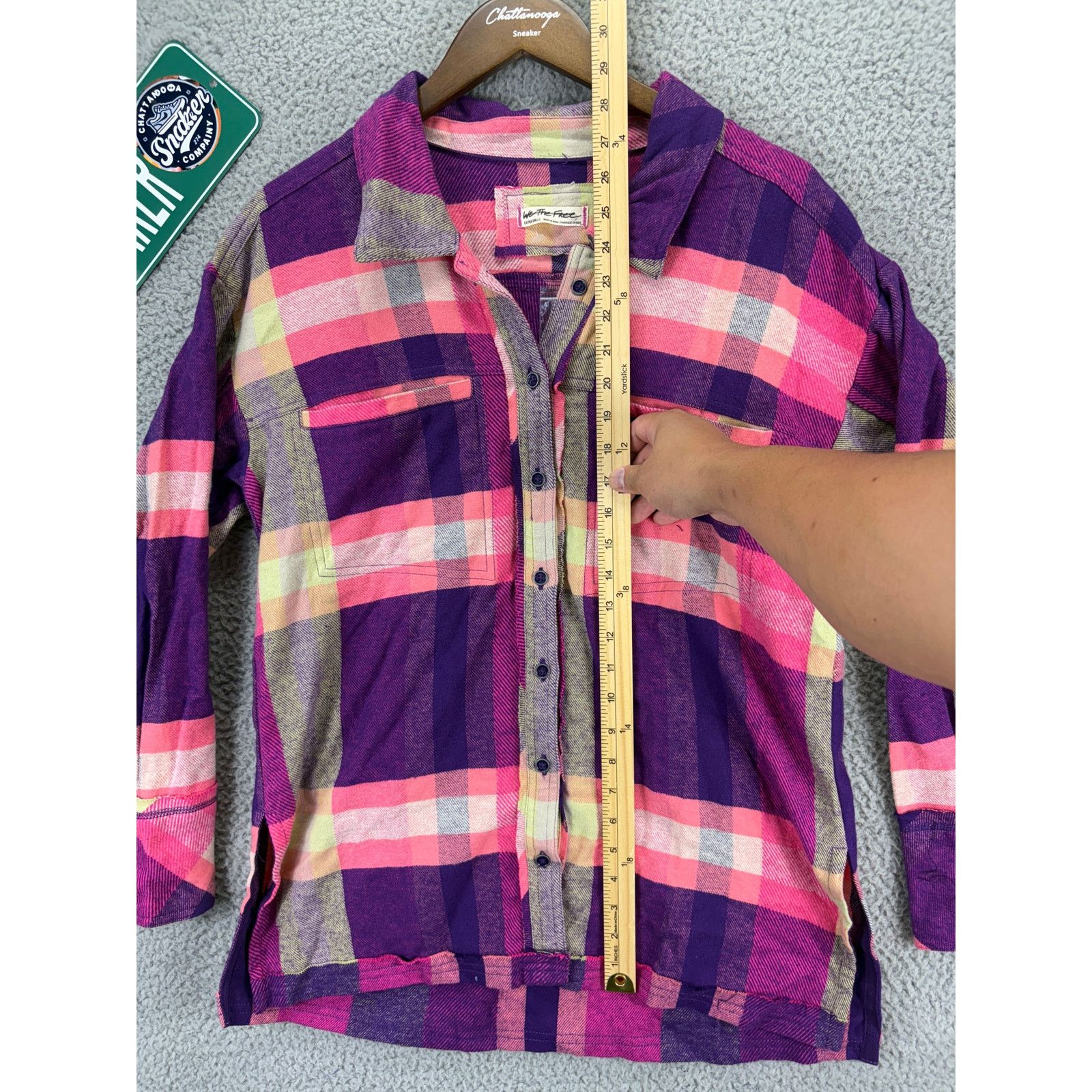 Free People Free People Izzie Cargo Flannel Shirt Plaid Women XS NEW Size XS / US 0-2 / IT 36-38 - 2 Thumbnail