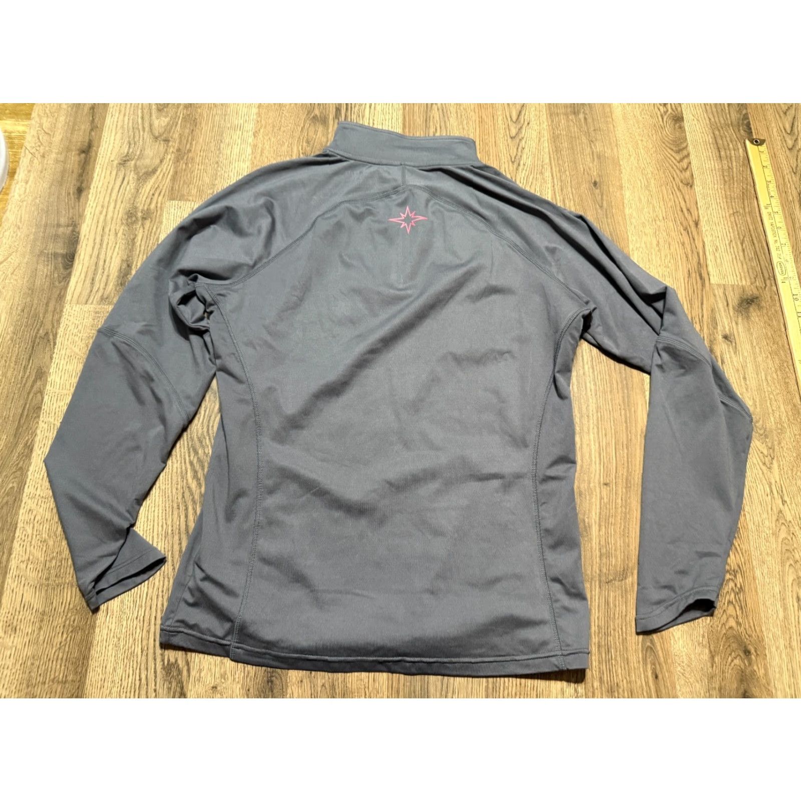 Vintage Polaris Shirt Women’s Large Gray Pink Long Sleeve Quarter Zipper T-Shirt Vintage: No Size L / US 10 / IT 46 - 2 Thumbnail