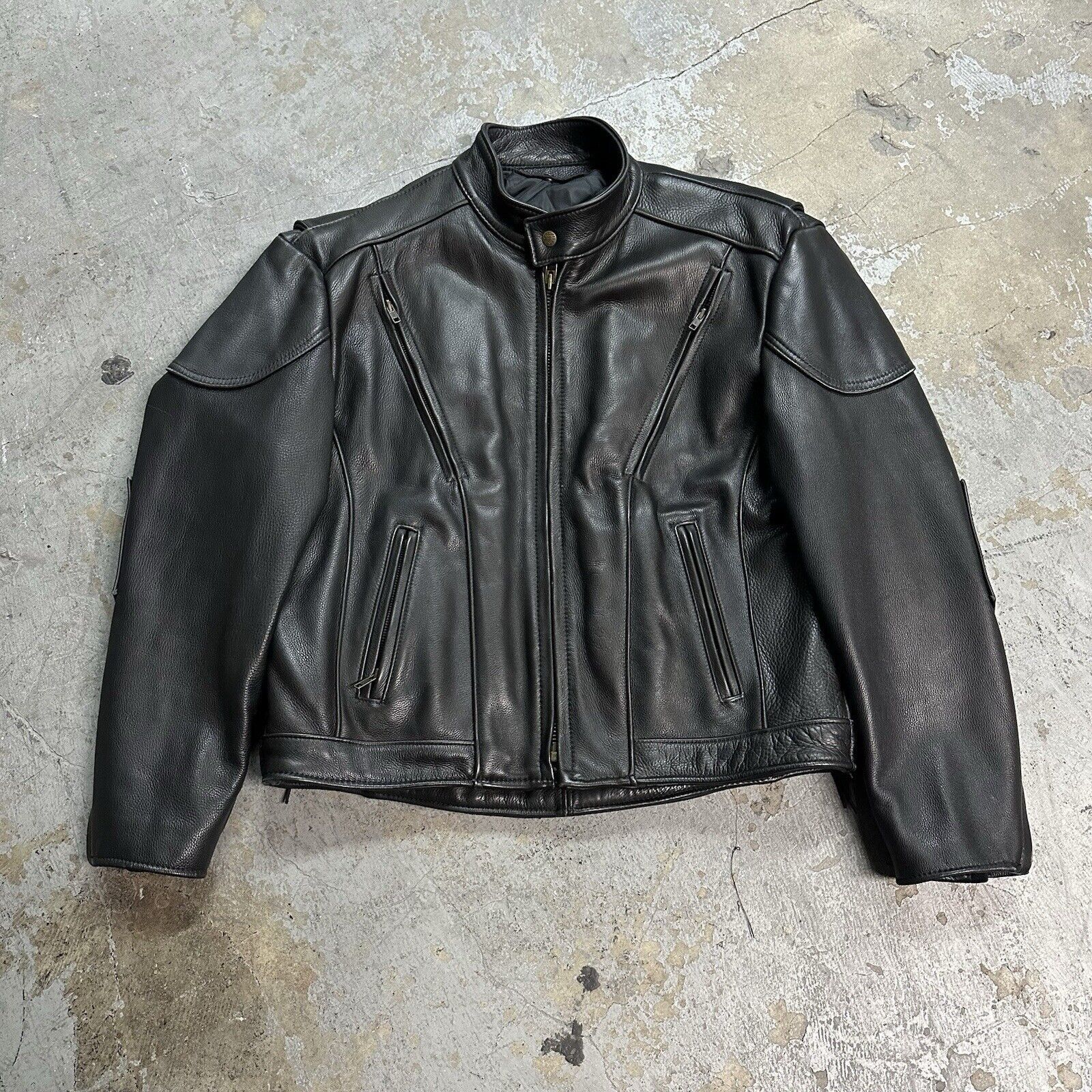 80s 90s black leather drizzler jacket 短丈 80s 90s black leather drizzler jacket 短丈
