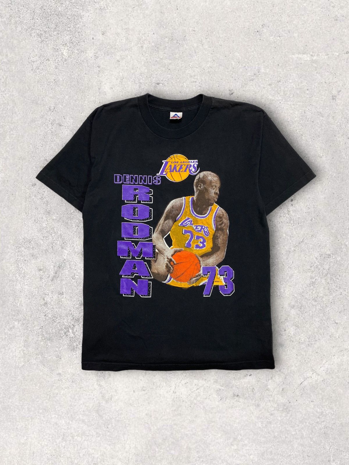 image of Dennis Rodman Basketball Nba Lakers La Los Angeles Y2K 90's in Black, Men's (Size Large)