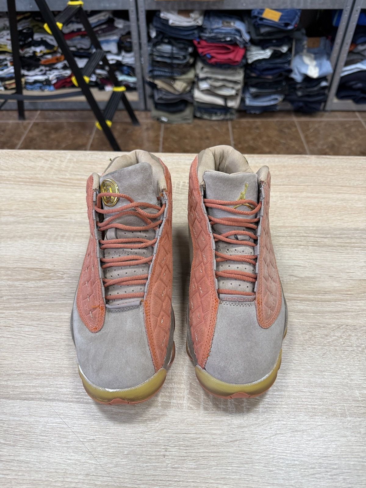 CLOT × Jordan Brand 🇺🇸 CLOT x Air Jordan 13 Retro NRG Low Terracotta US 8.5 Size US 8.5 / EU 41-42 - 4 Thumbnail