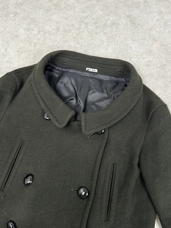 Miu Miu AW2010 Miu Miu Brown Removable Fur Collar Wool Coat Size M / US 6-8 / IT 42-44 - 7 Thumbnail