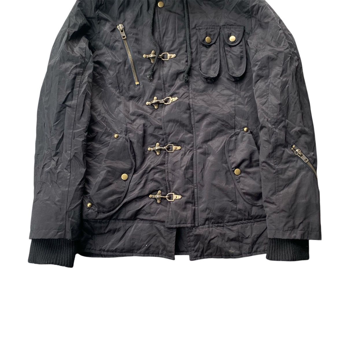 If Six Was Nine Round Trip Bondage Studded Jacket w/ Fur Hoodie Size US L / EU 52-54 / 3 - 8 Thumbnail