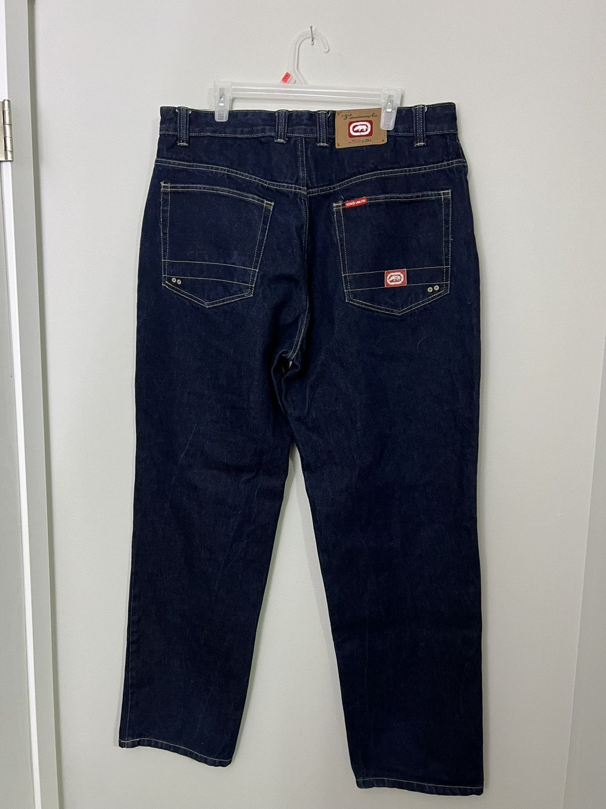 Ecko Unltd. × Vintage Vintage Y2K Ecko Unltd Baggy Navy Denim Jeans Size US 38 / EU 54 - 5 Thumbnail