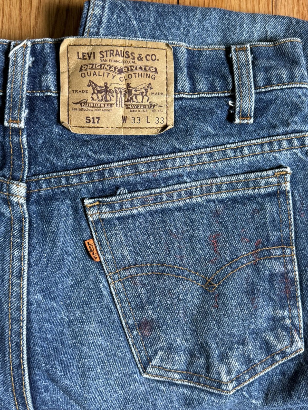 Levi's Levi's 517 Orange Tab Vintage Denim Size US 33 - 8 Thumbnail