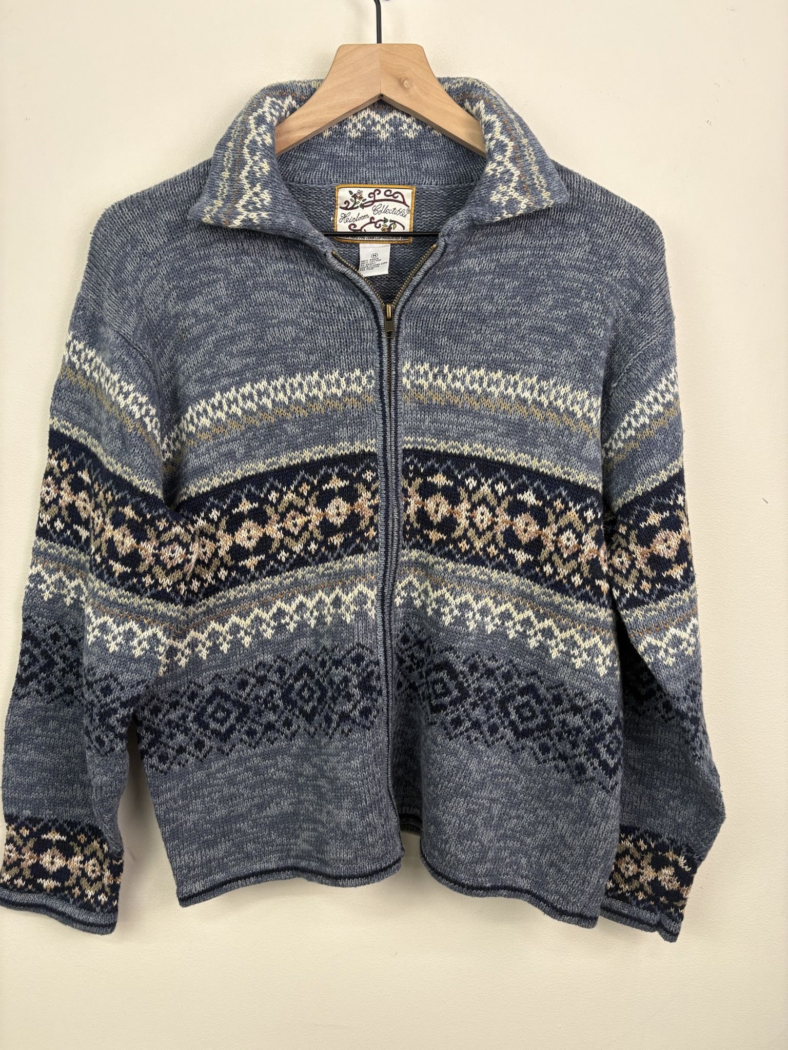 Vintage Vintage 90's Cambridge Classic Geometric Brown Pattern Crewneck Pullover Cardigan Size XL Size US XL / EU 56 / 4 - 1 Thumbnail