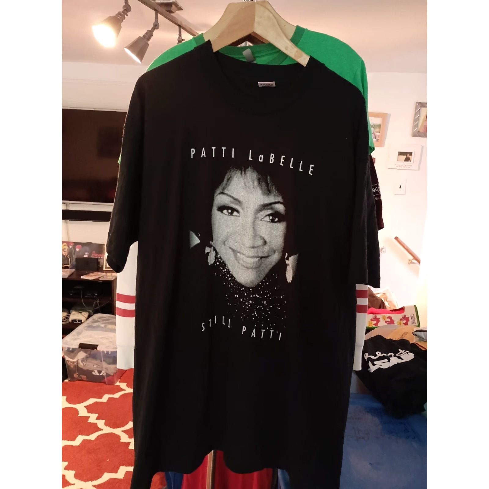 Fruit Of The Loom VINTAGE Patti LaBelle Tour Shirt Made In USA Fruit Of The Loom Distressed 2XL Black Men T-Shirt USA 90s Shirt Mens Size US XXL / EU 58 / 5 - 2 Thumbnail