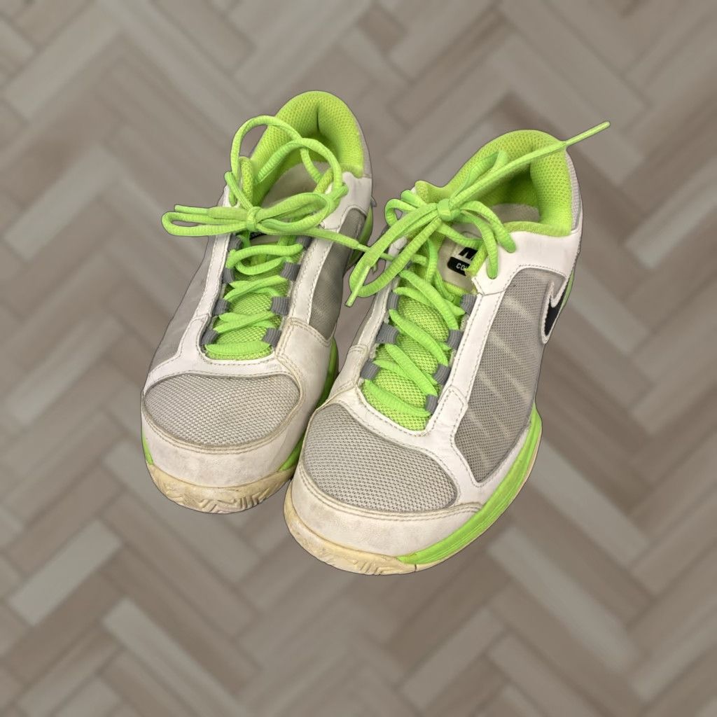 Nike NIKE Court Lite Women's Sneakers Low Top Lace-Up Athletic Shoes White/Green US Size 6.5 Size US 6.5 / IT 36.5 - 1 Thumbnail