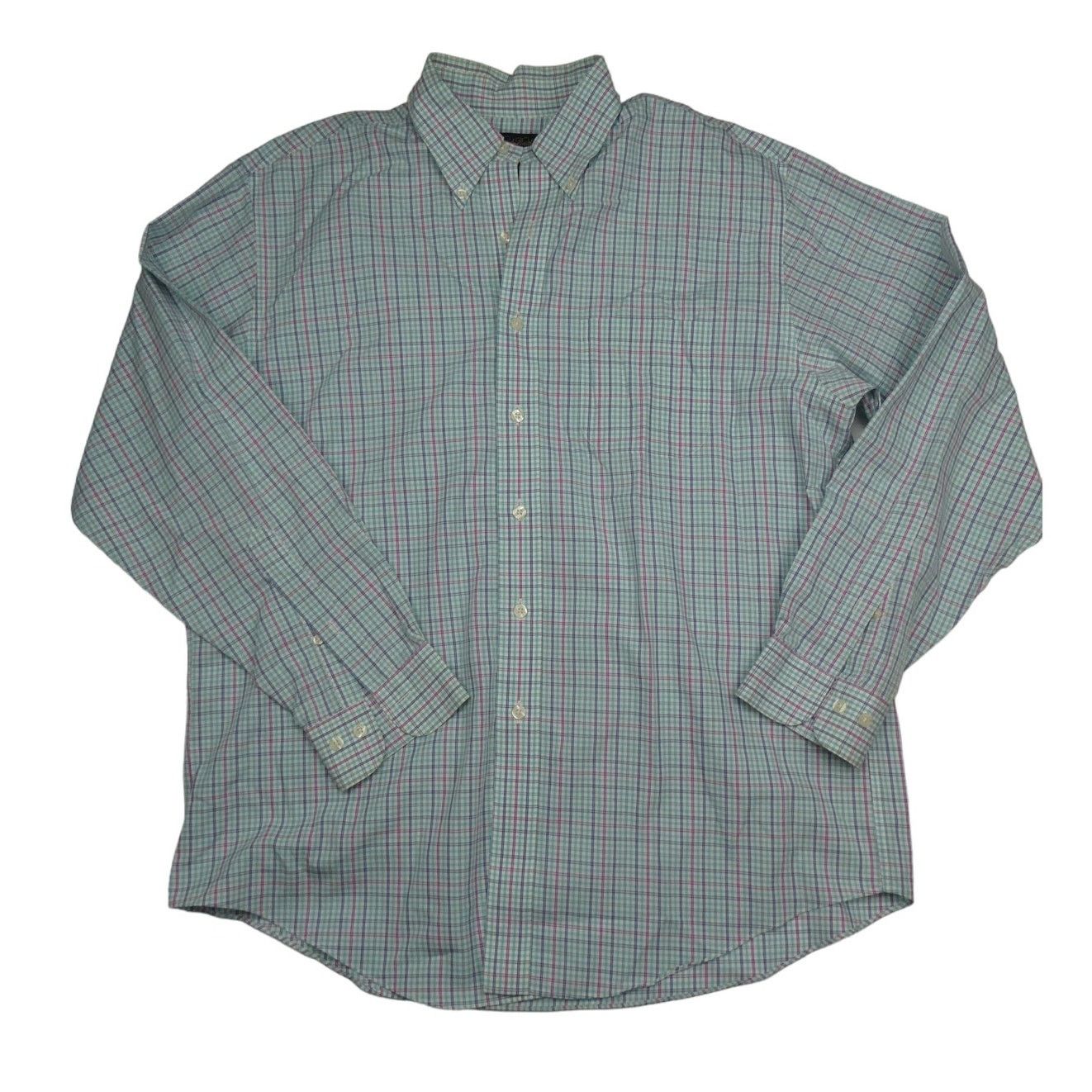 Brooks Brothers Brooks Brothers button-down plaid shirt, large, light blue Size US L / EU 52-54 / 3 - 1 Thumbnail