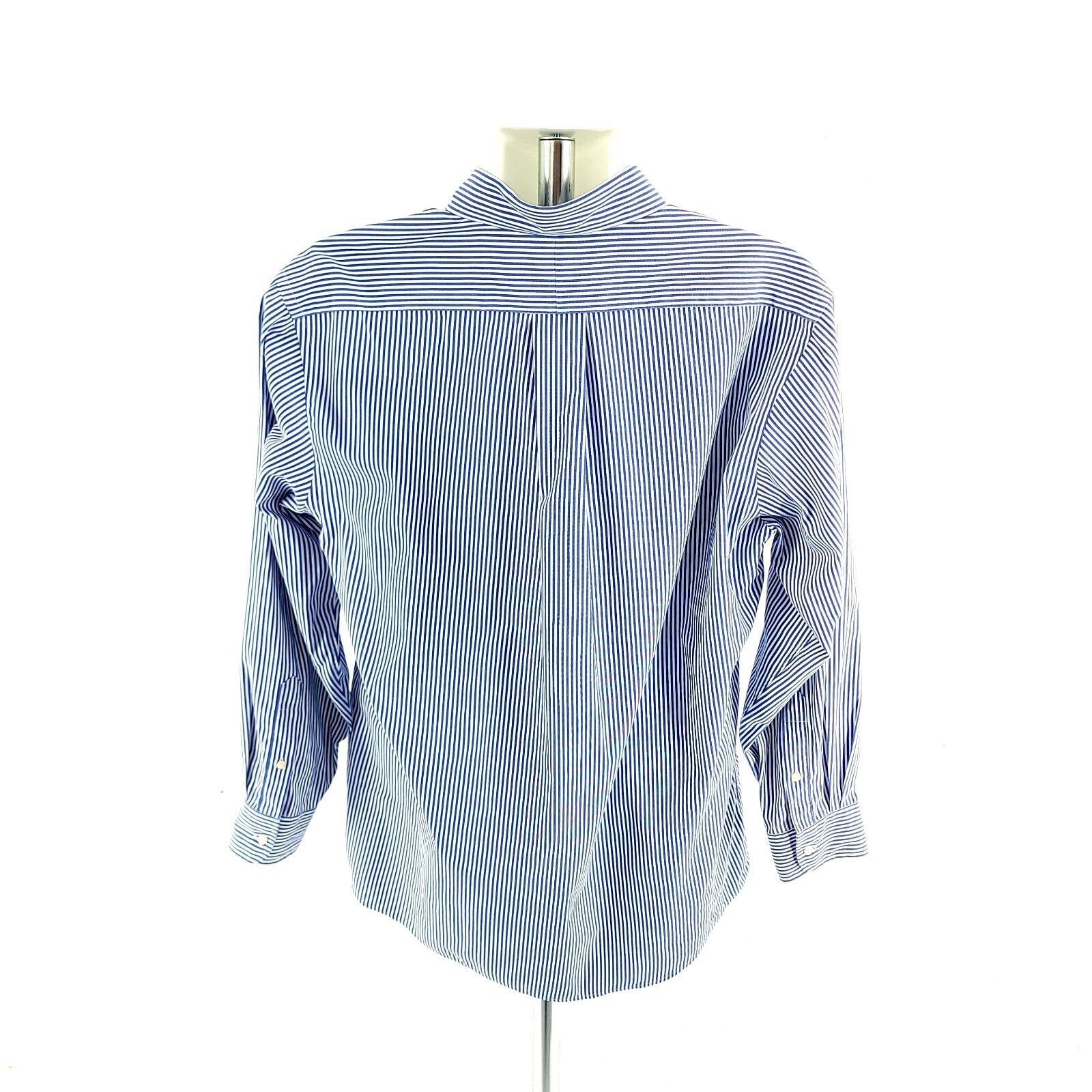 Jos. A. Bank Jos A Bank White Blue Striped Front Pocket Pinpoint Cotton B Size US M / EU 48-50 / 2 - 5 Thumbnail
