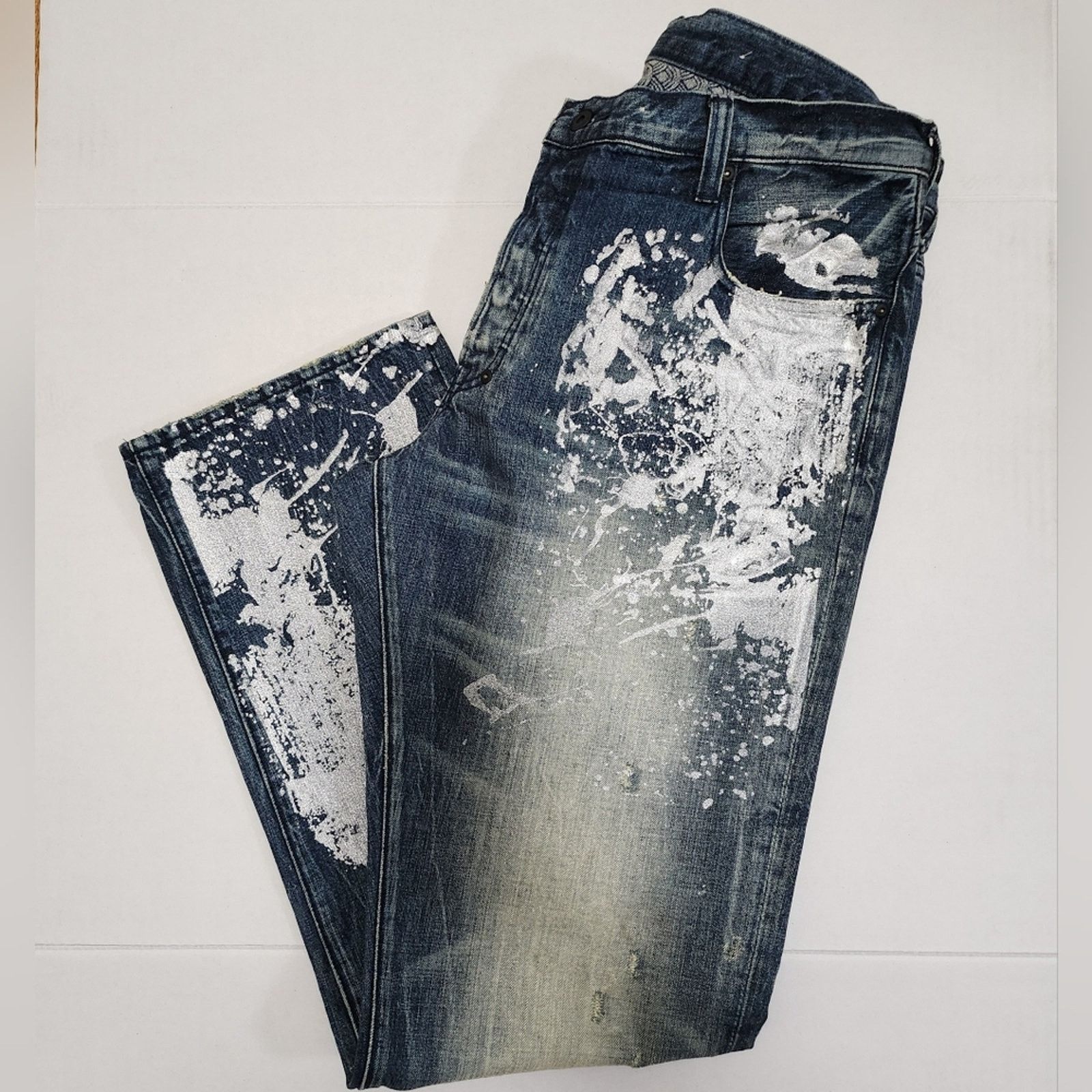 Prps PRPS Silver Splash Jeans Size US 40 / EU 56 - 1 Thumbnail