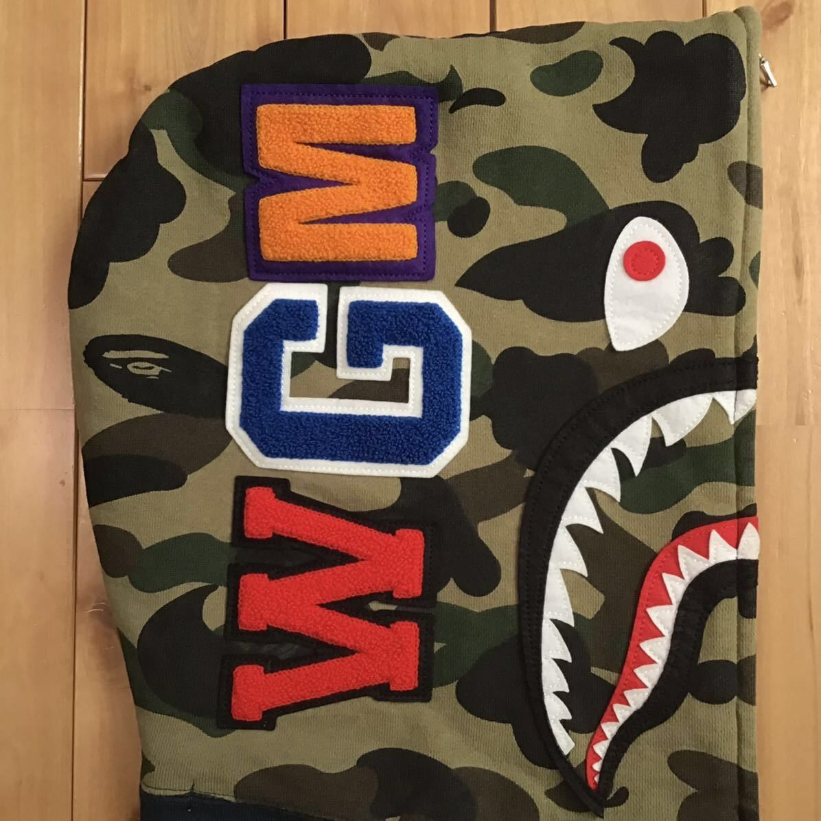 Bape × Nigo BAPE 1st camo green × navy shark full zip hoodie APE NIGO Size US M / EU 48-50 / 2 - 4 Thumbnail