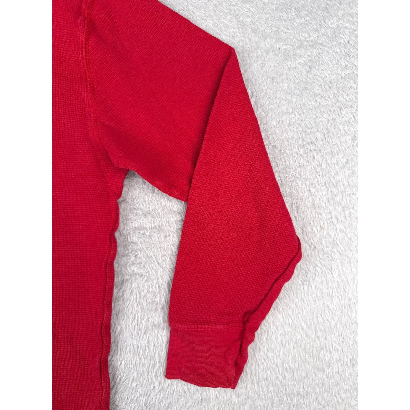 Polo Ralph Lauren Polo Ralph Lauren Shirt Men Medium Red Waffle Knit Thermal 100% Cotton Polo Ralph Lauren Shirt Mens Medium Red Thermal Knit Cotton Size US M / EU 48-50 / 2 - 2 Thumbnail