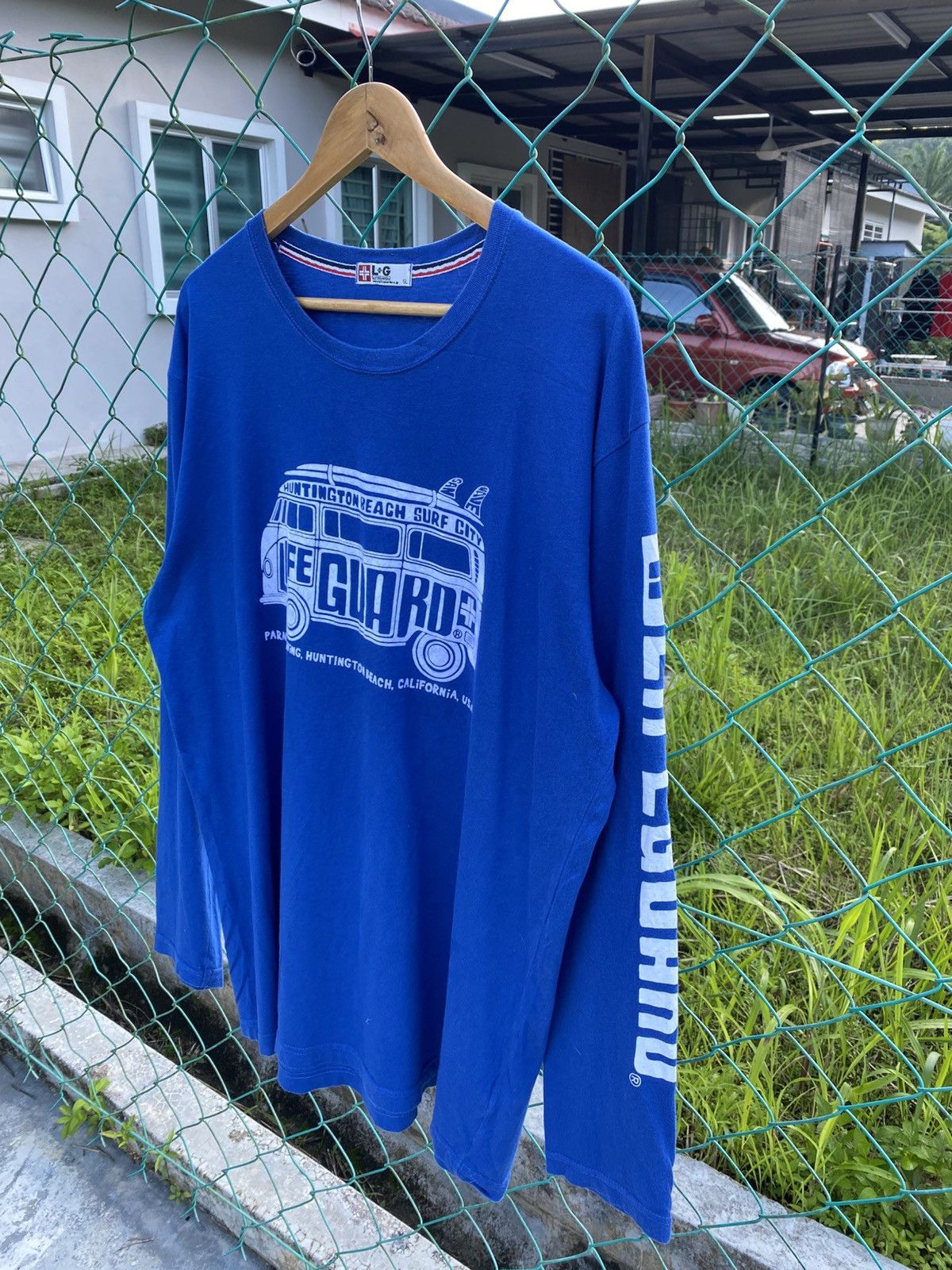 Japanese Brand LIFE GUARD surf volkswagen kombi long sleeve tees Size US XL / EU 56 / 4 - 4 Thumbnail