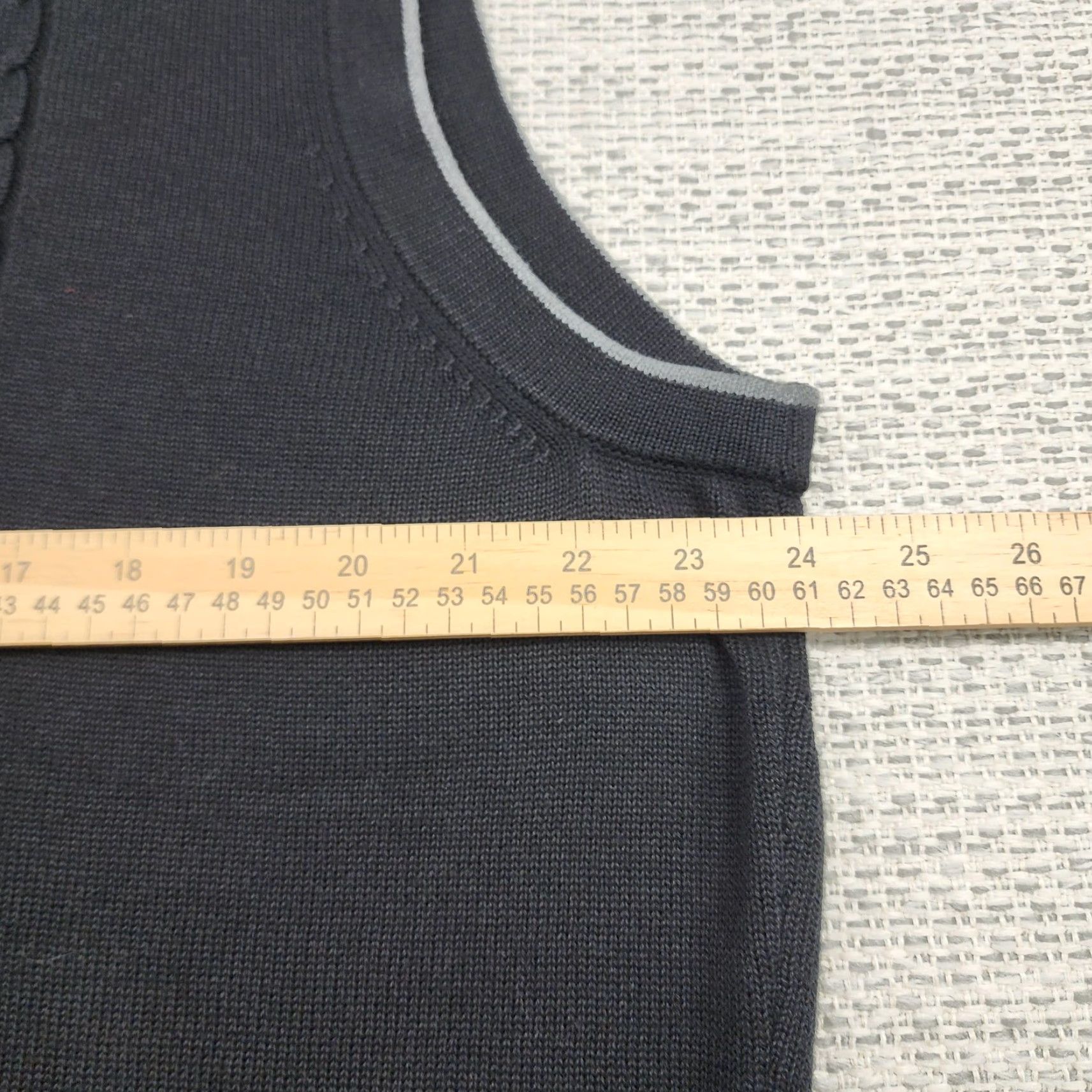 Vintage Cypress Links Sweater Vest Mens XL Black V Neck Cable Knit 100% Cotton Size US XL / EU 56 / 4 - 7 Thumbnail