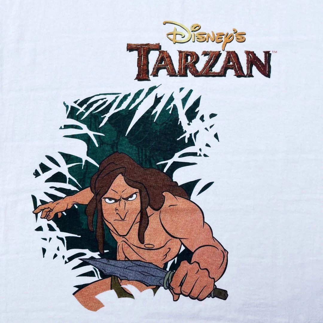 Disney × Vintage Tarzan 1999 99 90s Vintage Disney Movie Rare Promo T-Shirt Size US L / EU 52-54 / 3 - 2 Thumbnail
