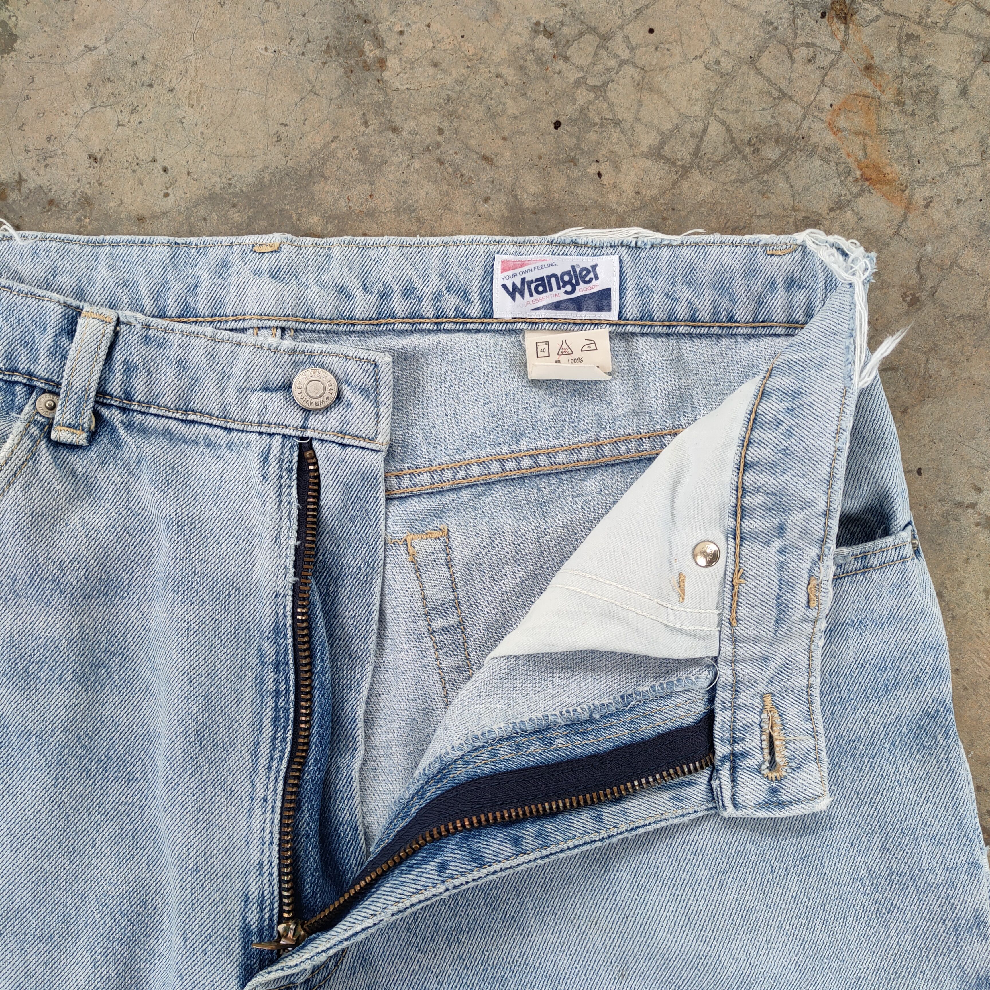 Jean × Vintage × Wrangler VINTAGE WRANGLER FADED RIPPED JEANS DENIM PANTS Size US 34 / EU 50 - 9 Thumbnail
