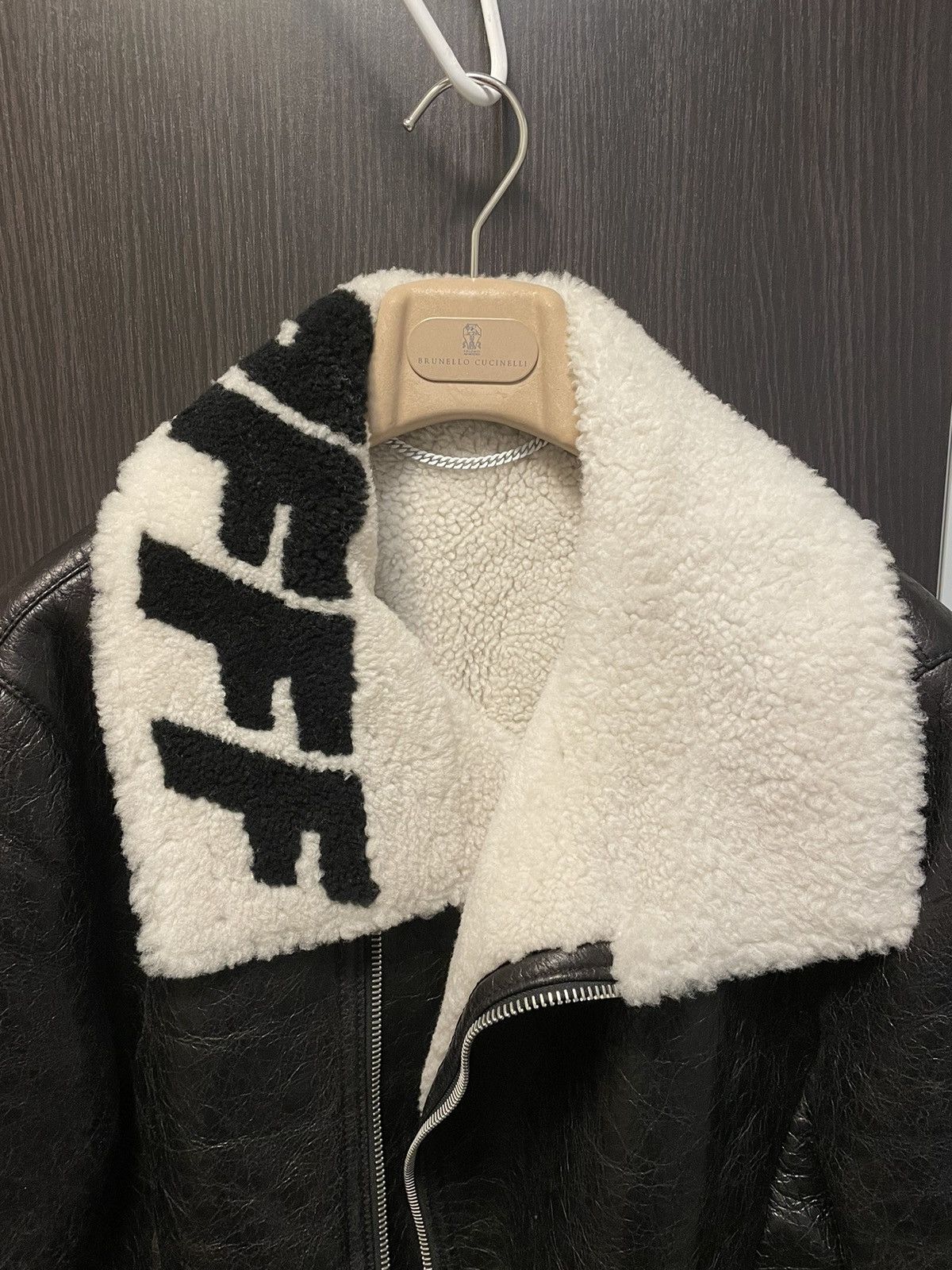Off-White 🔥Off-White🔥Shearling Leather Jacket Size US M / EU 48-50 / 2 - 3 Thumbnail