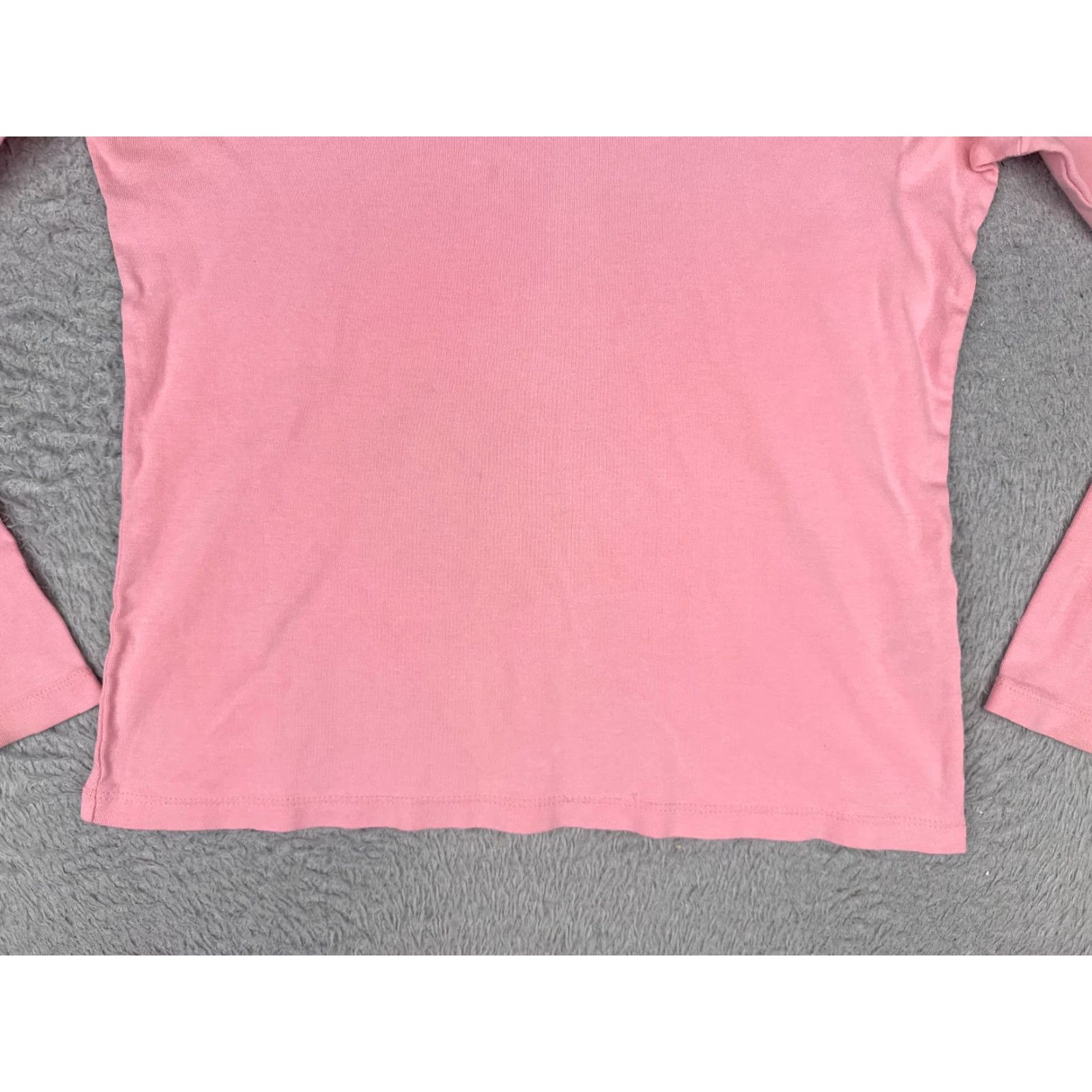 Tommy Hilfiger VINTAGE Tommy Hilfiger Shirt Women Medium Pink Long Sleeve Crew 100% Cotton READ Size M / US 6-8 / IT 42-44 - 5 Thumbnail