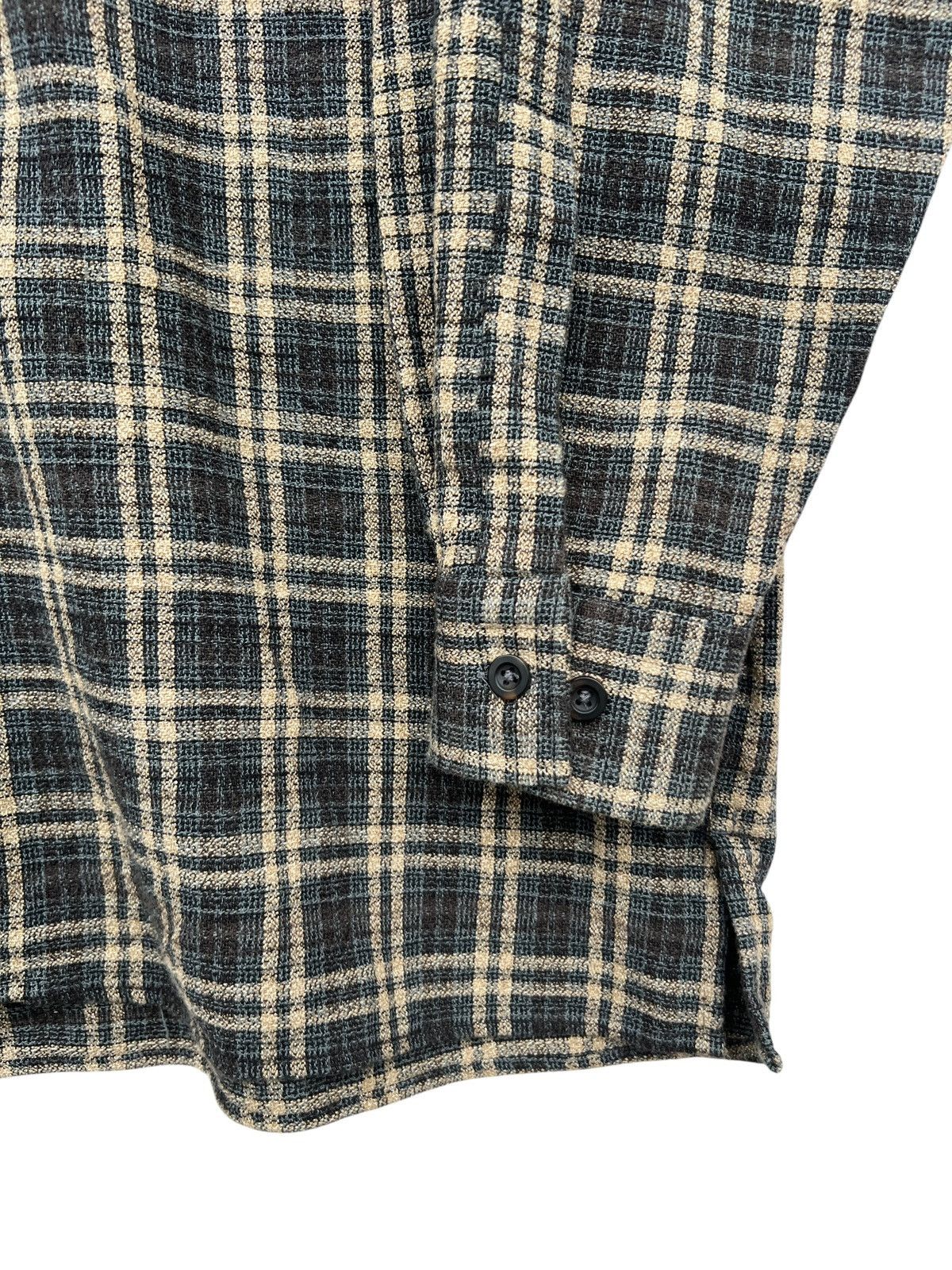 Hugo Boss × Vintage Vintage Hugo Boss Brown Checkered Button Up Shirt Size US XL / EU 56 / 4 - 3 Thumbnail