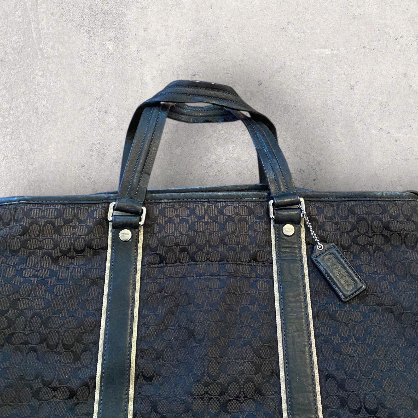 Coach Monogram Tote Bag Extra Large Canvas Leather