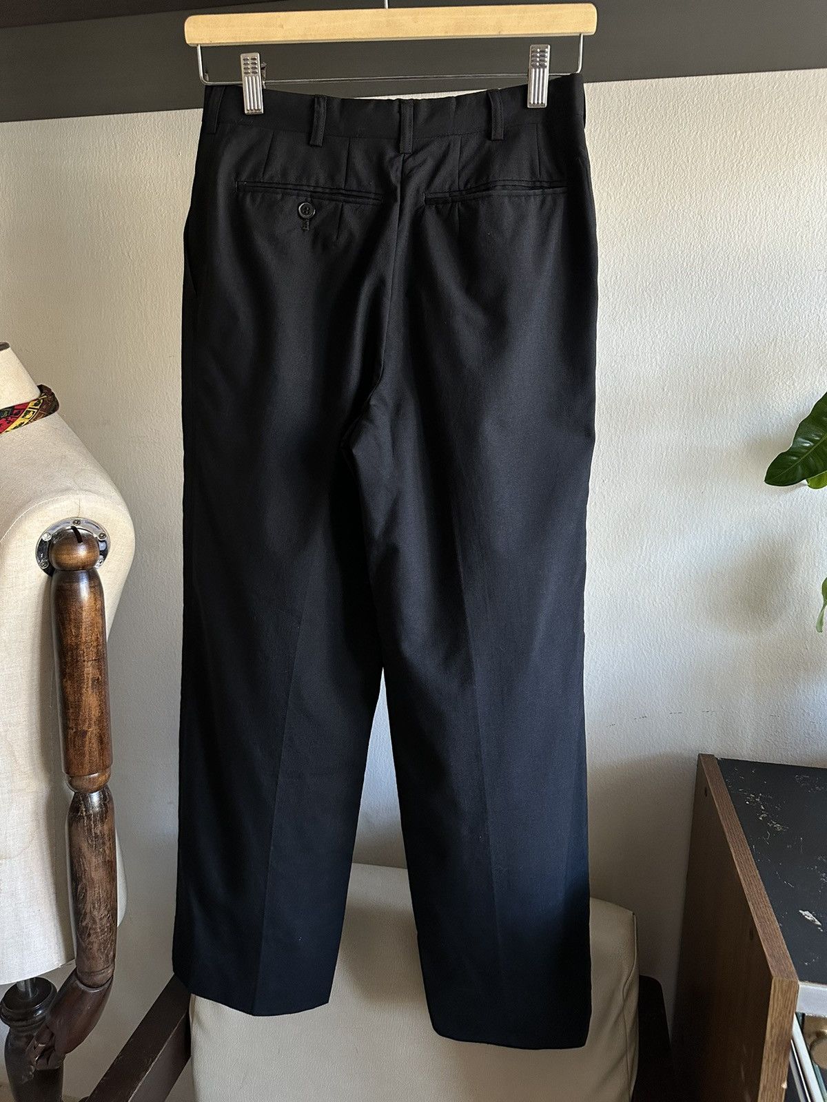 Yves Saint Laurent 1990s YSL Diffusion Homme Straight Leg Wool Pant Size US 27 - 9 Thumbnail