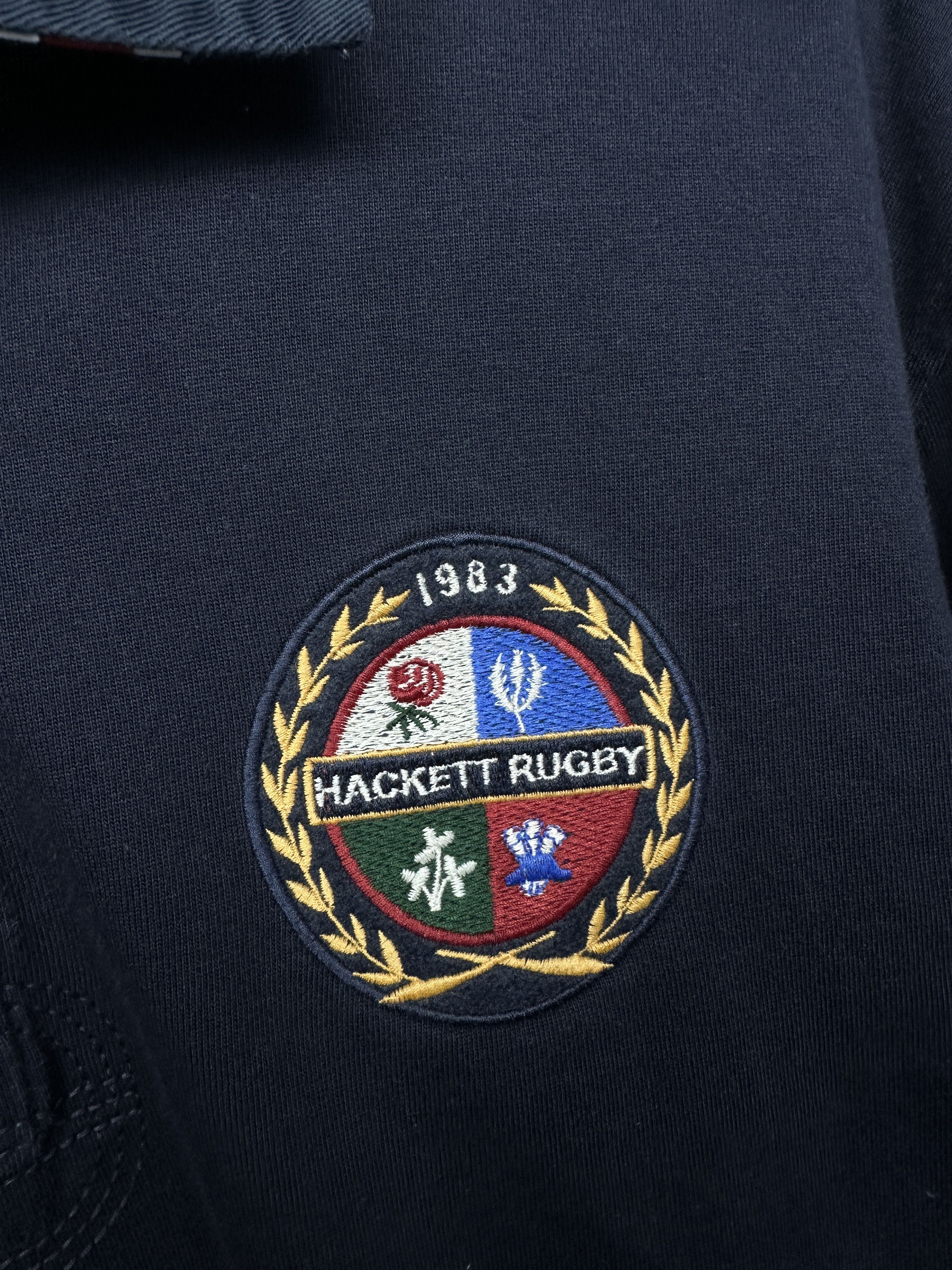 Hackett Hackett Vintage Mens Rugby Long Sleeve Polo Shirt Size US XL / EU 56 / 4 - 5 Thumbnail