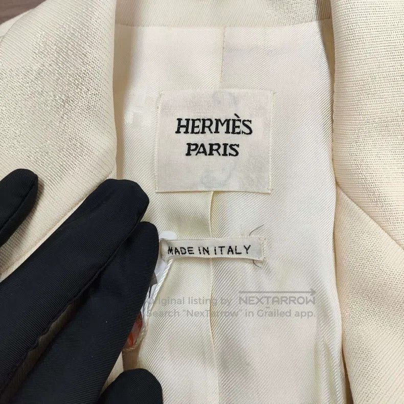 Hermes Hermes Cotton Coat Beige Size XS / US 0-2 / IT 36-38 - 3 Thumbnail