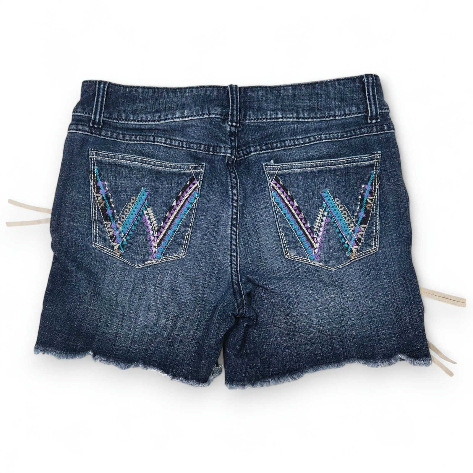 Wrangler VTG EUC Wrangler Shorts Silver Concho Sz. 7 Western Rodeo Size 27" / US 4 / IT 40 - 2 Thumbnail