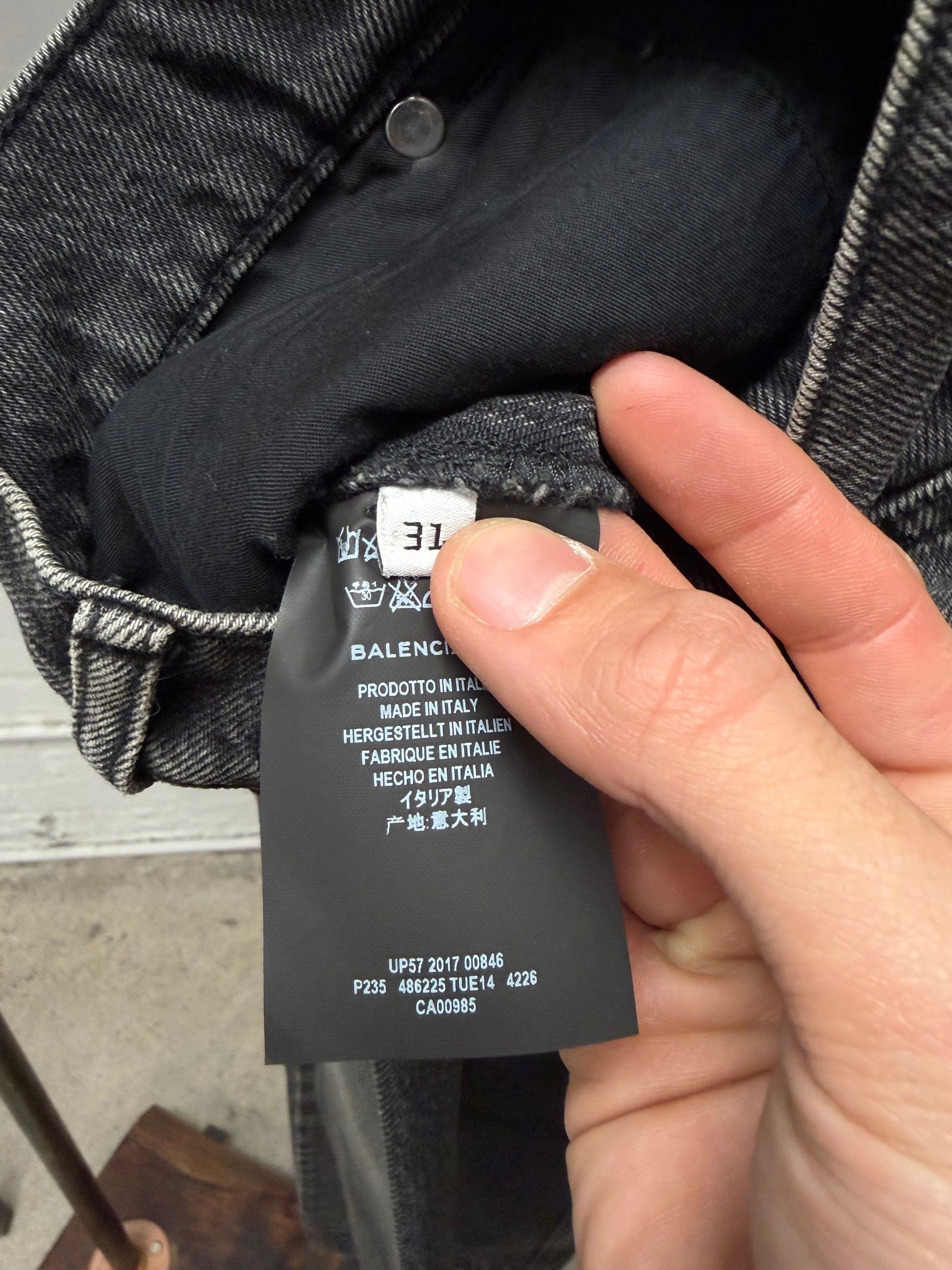 Balenciaga 2017 Balenciaga Bootcut Black Classic Washed Denim Size US 31 - 5 Thumbnail