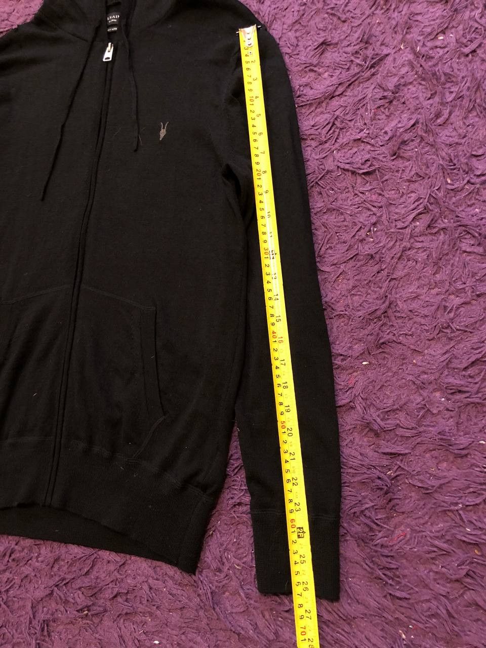 Allsaints Sweatshirt black Allsaints hoodie zip vintage streetwear Size US L / EU 52-54 / 3 - 9 Thumbnail