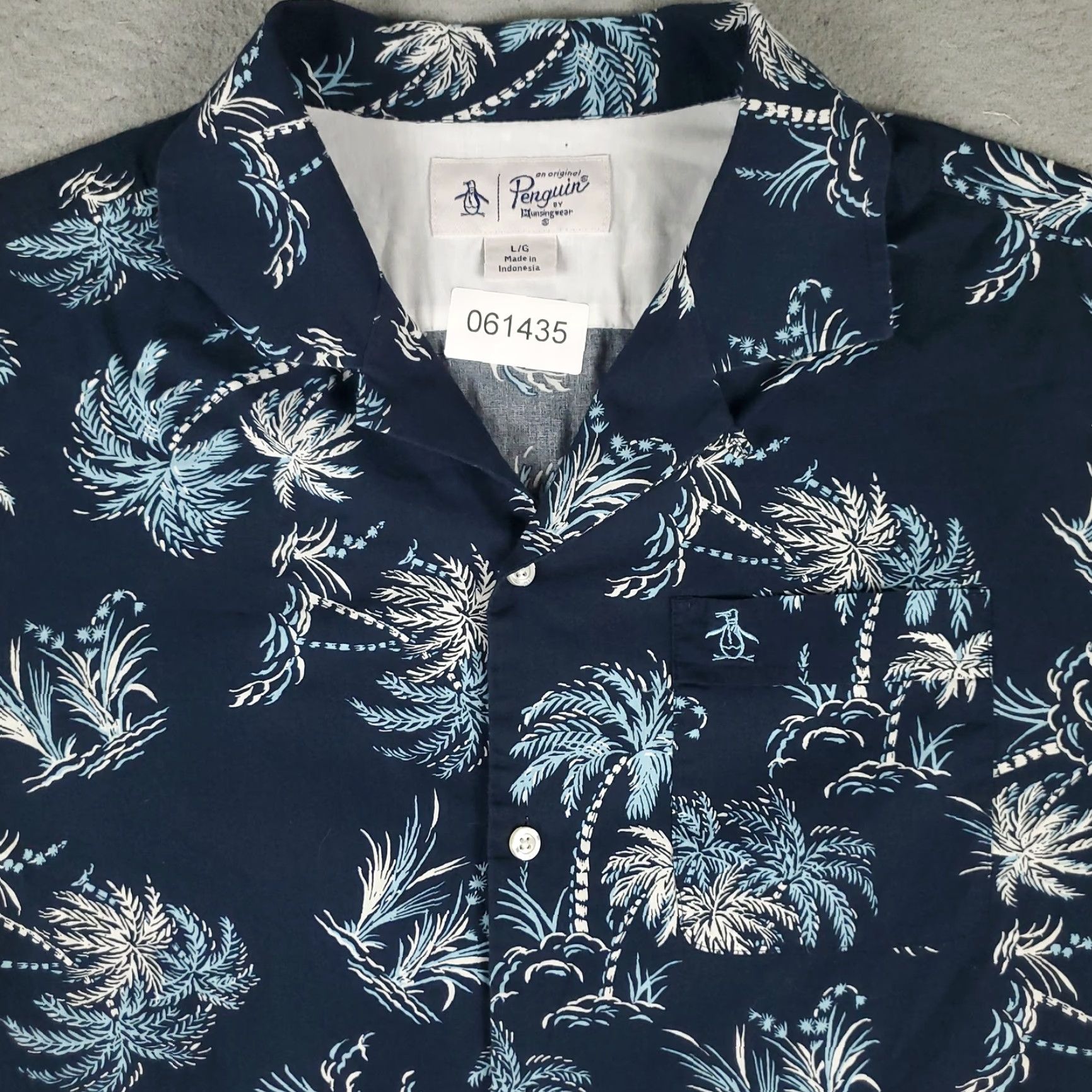 Original Penguin VINTAGE Penguin Shirt Mens Large Hawaiian Graphic Print Cotton Summer Casual Short Sleeve Blue Size US L / EU 52-54 / 3 - 2 Thumbnail